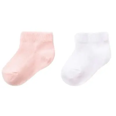 Bibaby Kız Organik Çorap Sneakers 2li Pembe - Beyaz - 3