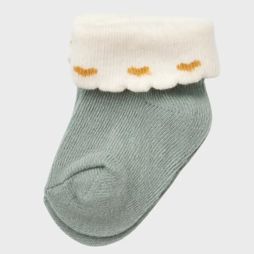 Bibaby Organik Çorap Soket Kalpli Kız Nil - 1