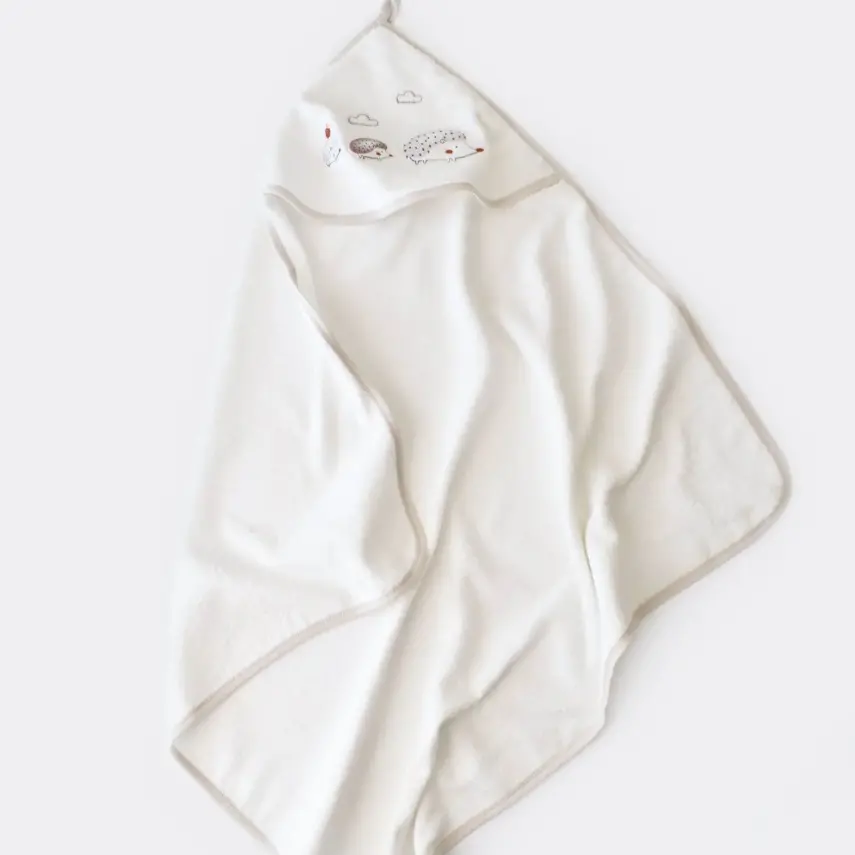 Bibaby Unisex Havlu Takımı Müslin Bambu Clouds Are Happy Bej - 2