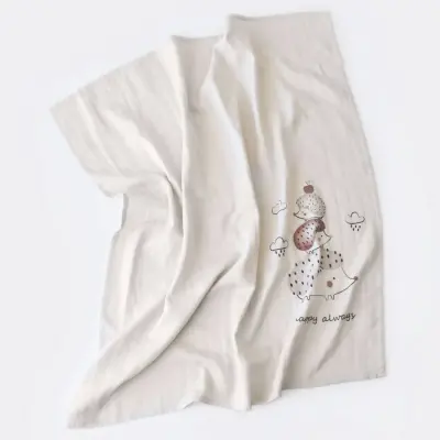 Bibaby Unisex Havlu Takımı Müslin Bambu Clouds Are Happy Bej - 7