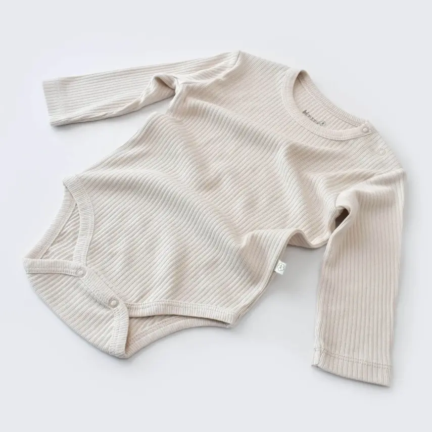 Bibaby Unisex Organik Body Relax Modal Bej - 14