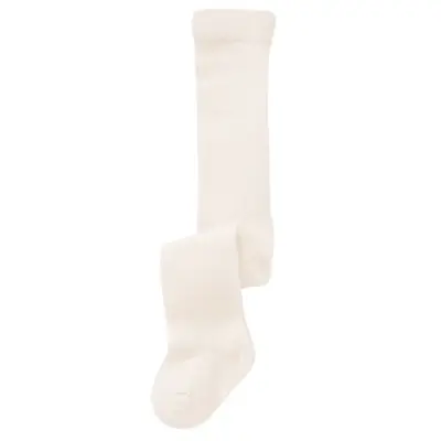 Bibaby Unisex Organik Çorap Külotlu Klasik Düz Ekru - 1