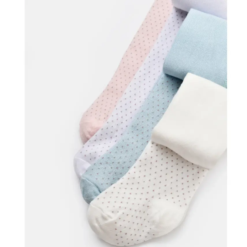 Bibaby Unisex Organik Çorap Külotlu Klasik Puanlı Mavi - 8