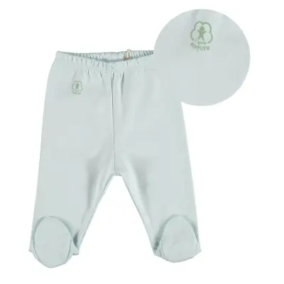 Bibaby Unisex Organik Pantolon Patikli Basic Nature Mavi - 2