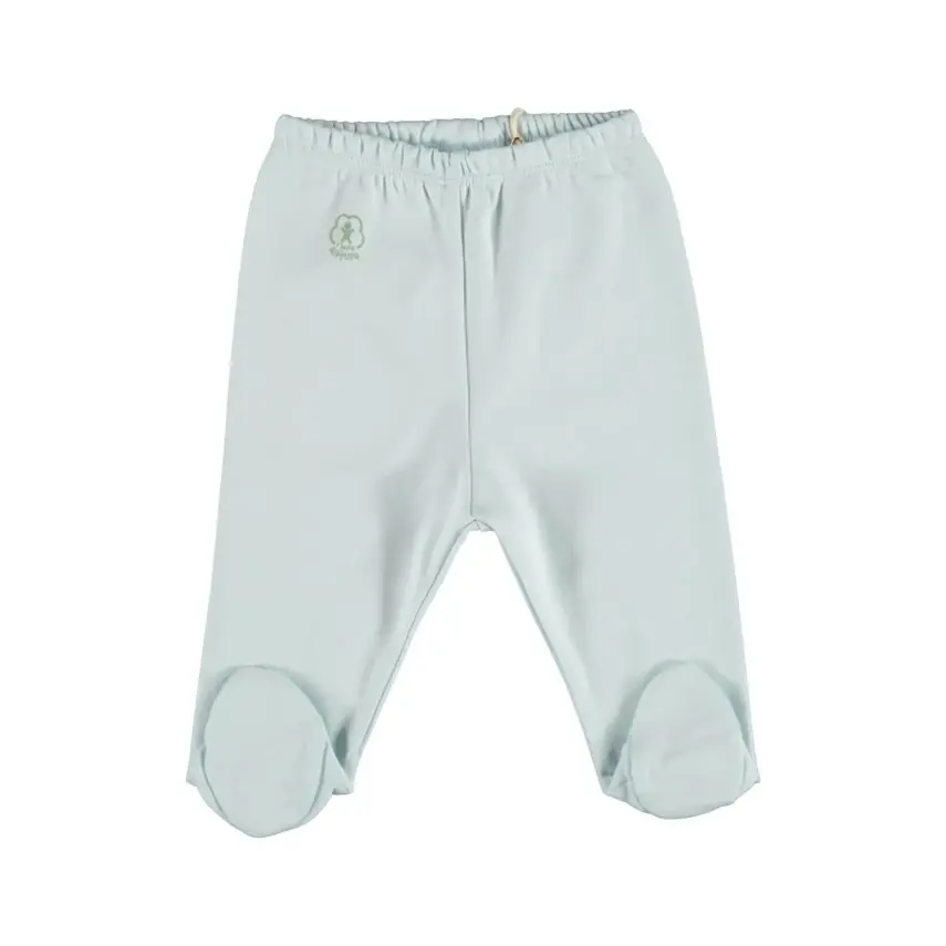 Bibaby Unisex Organik Pantolon Patikli Basic Nature Mavi - 1