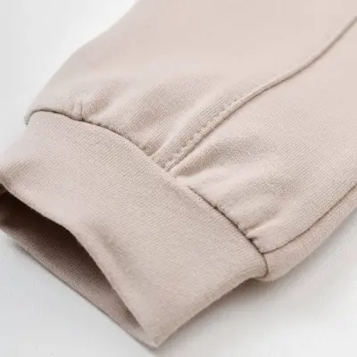 Bibaby Unisex Organik Pantolon Patiksiz Curly Sheep Bej - 3