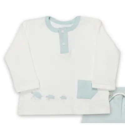 Bistyle 2li Takım Hello World Mint - Ekru - 2