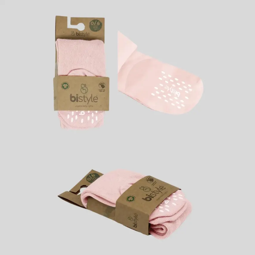 Bistyle Çorap Külotlu Kaymaz Penye Basic Pembe - 2