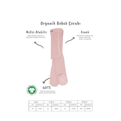 Bistyle Çorap Külotlu Kaymaz Penye Basic Pembe - 3