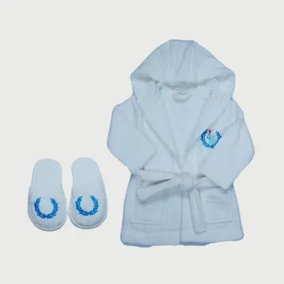 Bistyle Erkek Bebek Bornoz Luluco Stars And Elephant Mavi - 1