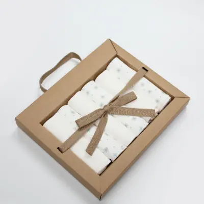 Bistyle Organik Ağız Mendili 6lı Stars Kutulu 20x20cm Nil - 3