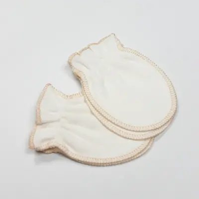 Bistyle Organik Bebek Eldiven 2li Basic Penye Ekru Unisex - 3