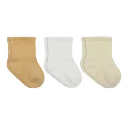 Bistyle Soket Çorap Penye 3lü Little Love Girl Somon - Ekru - Natural