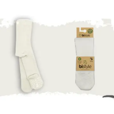 Bistyle Unisex Organik Çorap Külotlu Kaymaz Havlu Ekru - 2