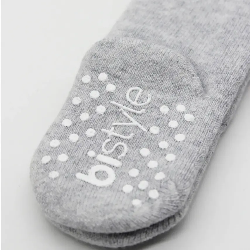 Bistyle Unisex Organik Çorap Külotlu Kaymaz Havlu Gri - 3