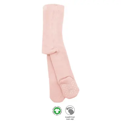 Bistyle Unisex Organik Çorap Külotlu Kaymaz Havlu Pembe 