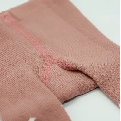 Bistyle Unisex Organik Çorap Külotlu Kaymaz Havlu Puanlı Pudra - 3