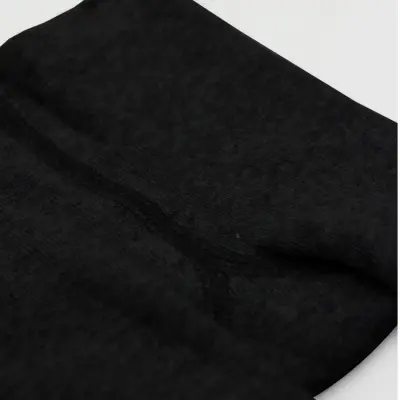Bistyle Unisex Organik Çorap Külotlu Kaymaz Havlu Siyah - 12