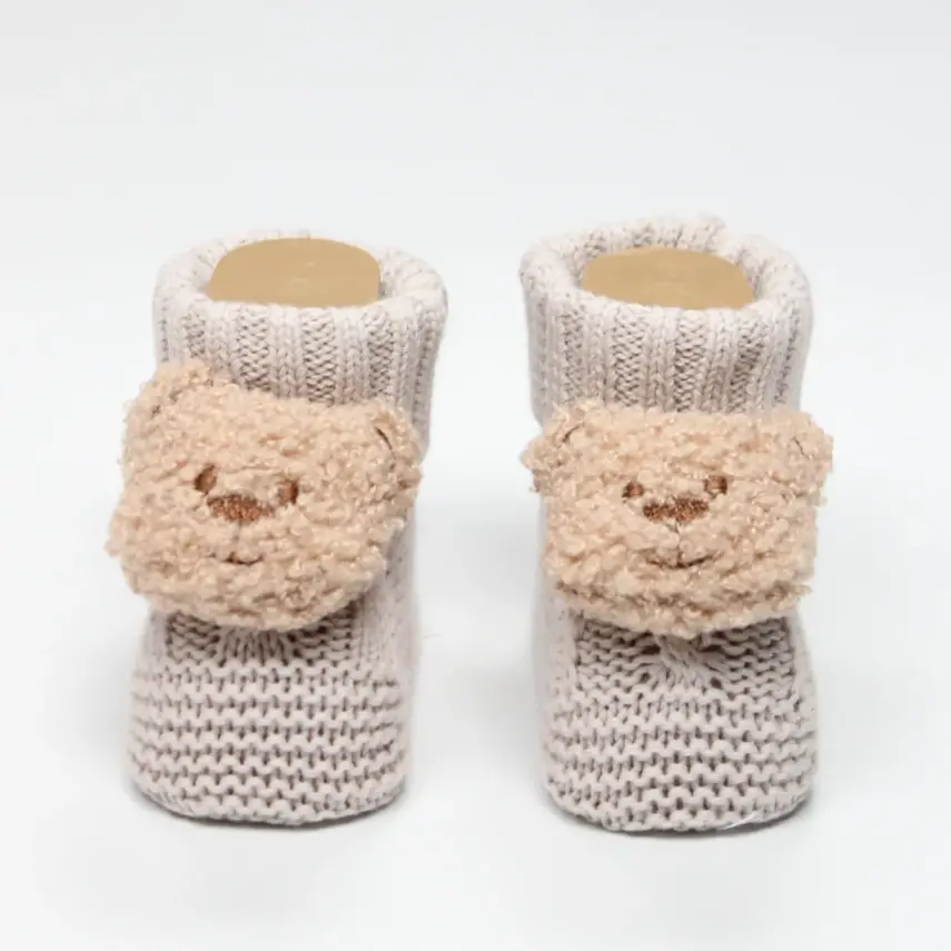 Bistyle Unisex Patik Triko Seperatörlü Aksesuarlı Bej - 1