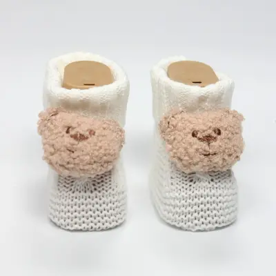 Bistyle Unisex Patik Triko Seperatörlü Aksesuarlı Ekru - 1