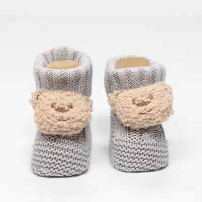 Bistyle Unisex Patik Triko Seperatörlü Aksesuarlı Gri - 1