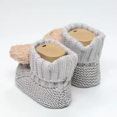 Bistyle Unisex Patik Triko Seperatörlü Aksesuarlı Gri - 3