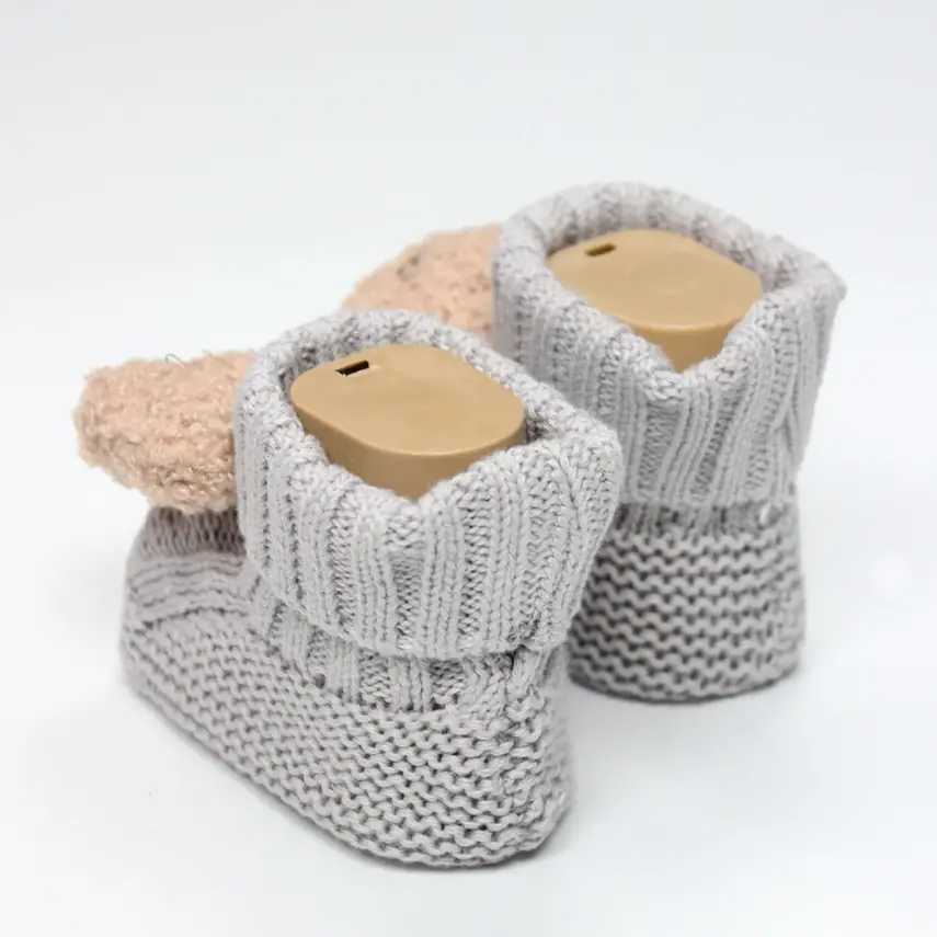 Bistyle Unisex Patik Triko Seperatörlü Aksesuarlı Gri - 3