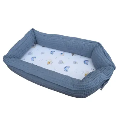 Bm Care Babynest Anne & Baba Yanı Yatağı Mavi Gökkuşağı - 1