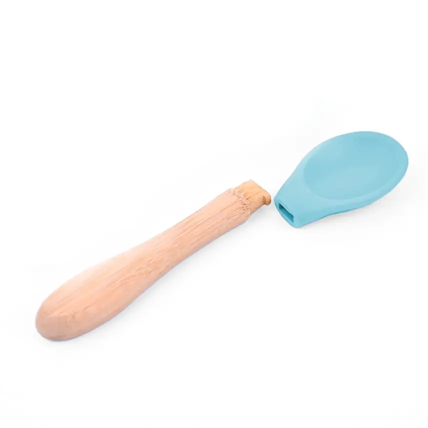 Bm Care Bambu Saplı Silikon Kaşık 9+ ay-mavi - 6