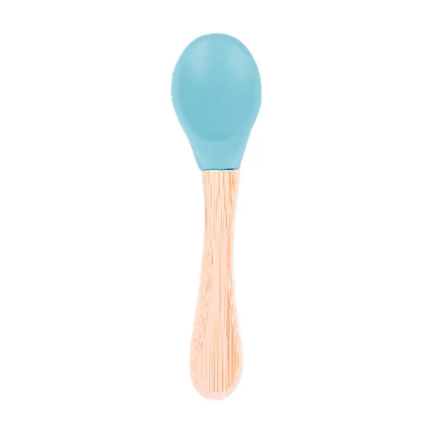 Bm Care Bambu Saplı Silikon Kaşık 9+ ay-mavi - 1