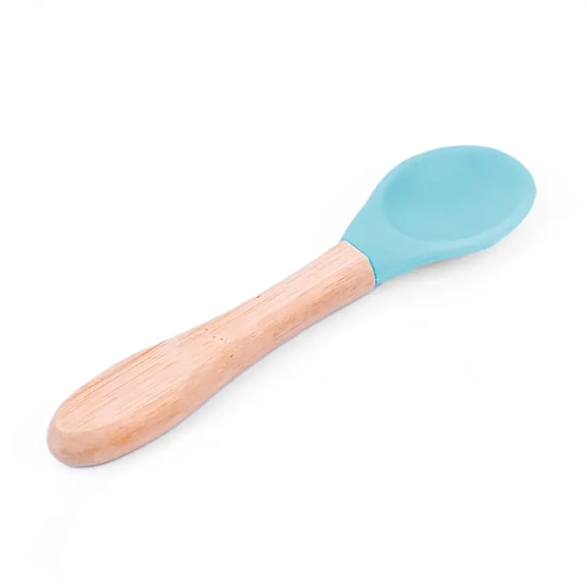 Bm Care Bambu Saplı Silikon Kaşık 9+ ay-mavi - 2