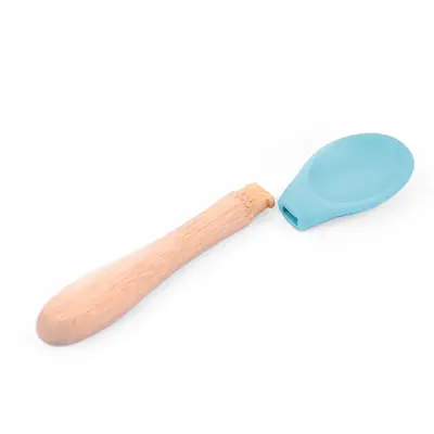 Bm Care Bambu Saplı Silikon Kaşık 9+ ay-mavi - 10
