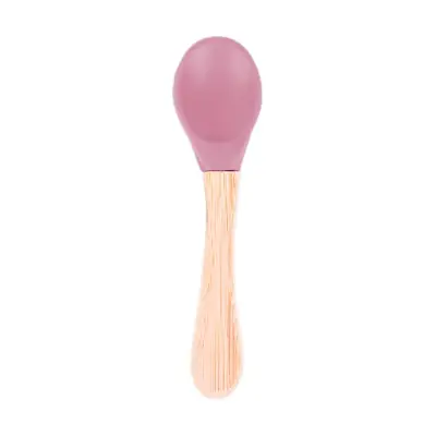 Bm Care Bambu Saplı Silikon Kaşık 9+ ay-pembe