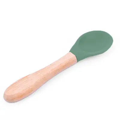 Bm Care Bambu Saplı Silikon Kaşık 9+ ay-yeşil - 4