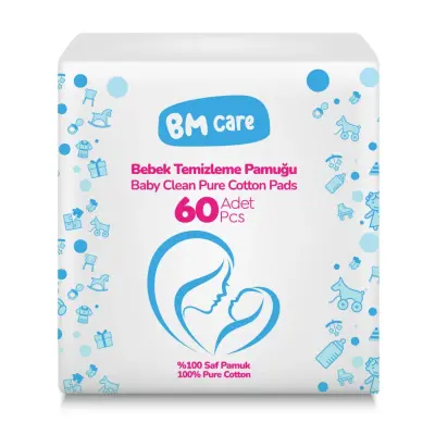 BM Care Bebek Temizleme Pamuğu 60'lı (1)