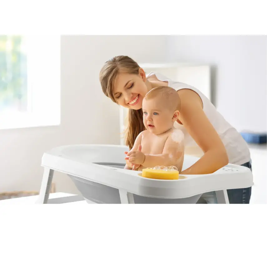 BM Care Katlanabilir Bebek Banyo Küvet Seti 5'li Gri - 18