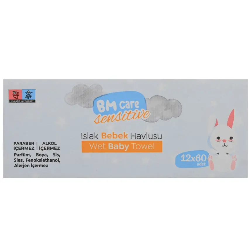 BM Care Sensitive Islak Havlu 12x60lı - 12