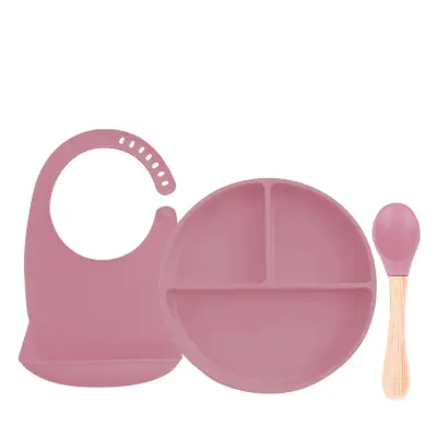 BM Care Silikon Beslenme Seti 3 lü Pembe