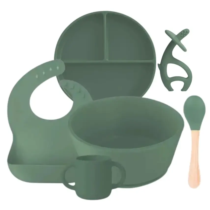 BM Care  Silikon Mega Beslenme Seti  6 lı Yeşil - 2