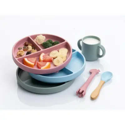 Bm Care Silikon Tabak Vakum Tabanlı Porsiyon 6+ Ay -mavi - 6