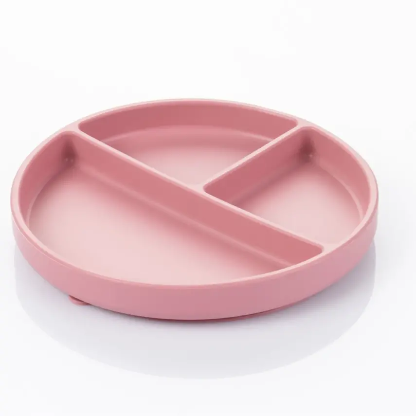 Bm Care Silikon Tabak Vakum Tabanlı Porsiyon 6+ Ay -pembe - 1