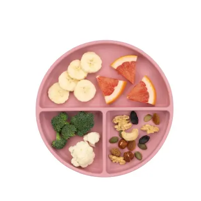 Bm Care Silikon Tabak Vakum Tabanlı Porsiyon 6+ Ay -pembe - 14