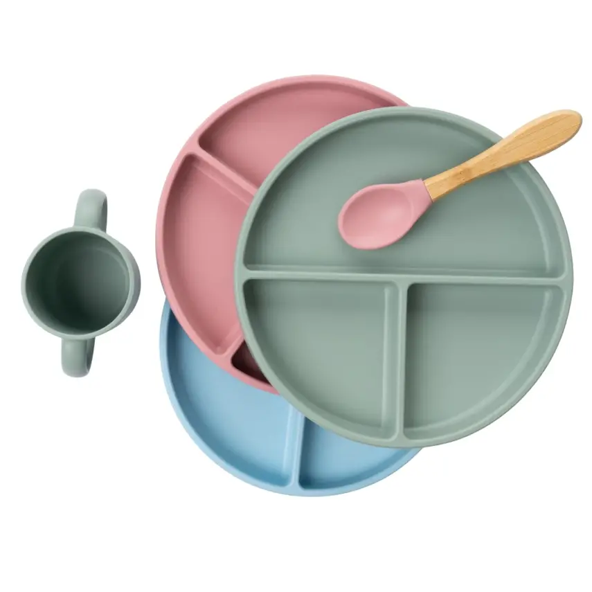 Bm Care Silikon Tabak Vakum Tabanlı Porsiyon 6+ Ay -yeşil - 5