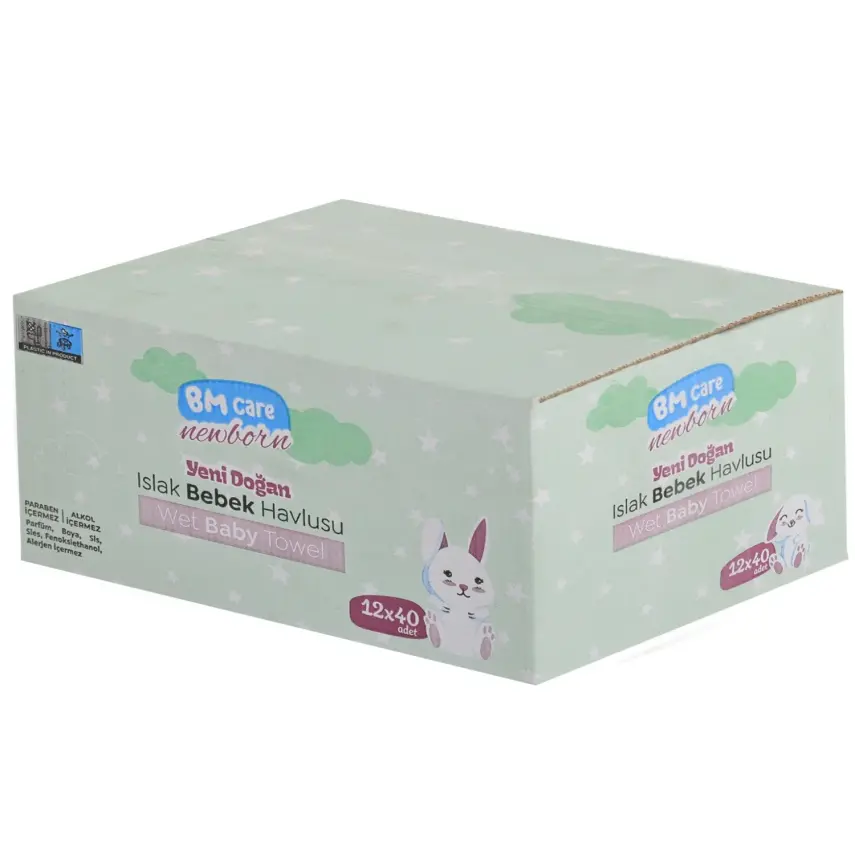 BM Care Yenidoğan Islak Havlu 12x40lı - 5