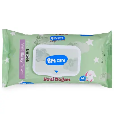 BM Care Yenidoğan Islak Havlu 12x40lı - 14
