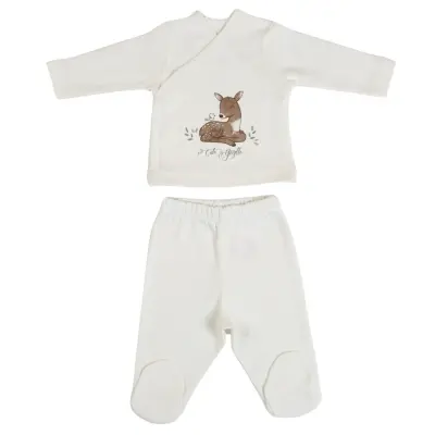 Bm Fabric Ceylan Desenli Yenidoğan 5'li Hastane Çıkışı Kız Bebek - 3