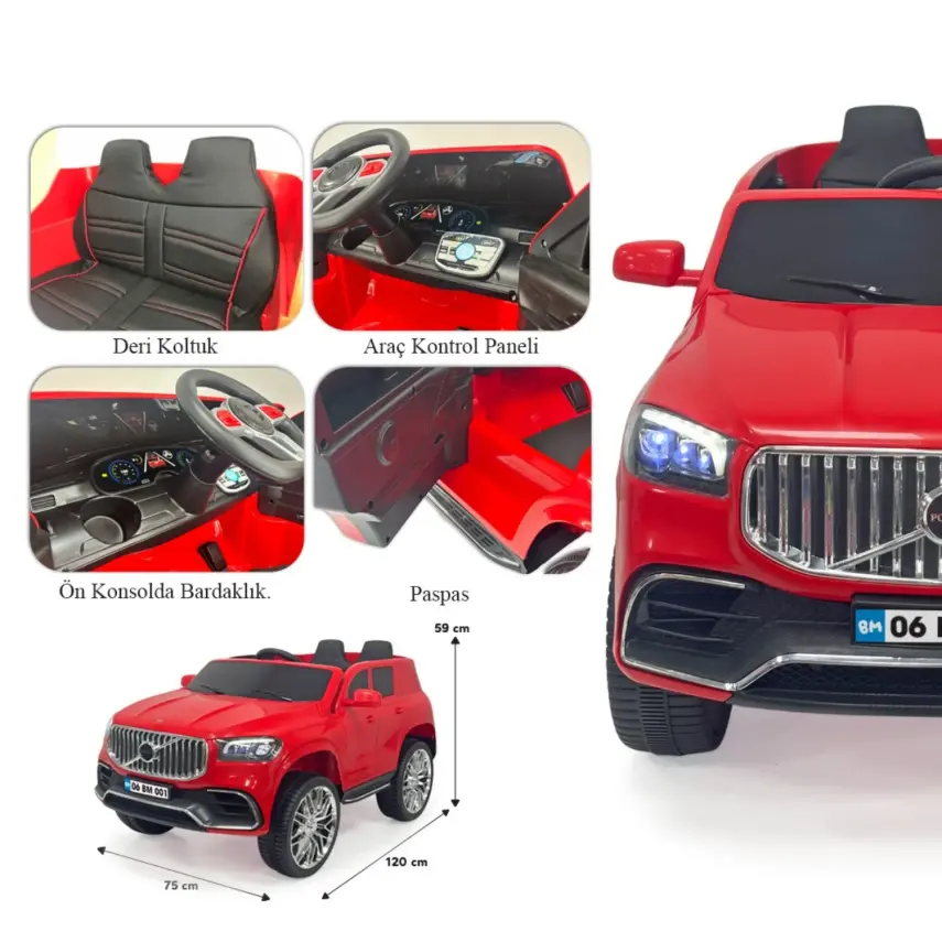 Bm Toys Potenza Kumandalı Akülü Araba 4*2 12 Volt Kırmızı - 7