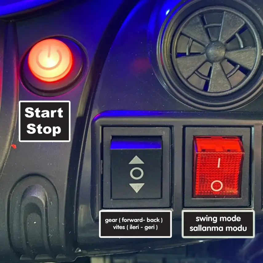 BM Toys Viento GT Akülü Araba Kumandalı 4*2 12 Volt Gri - 6