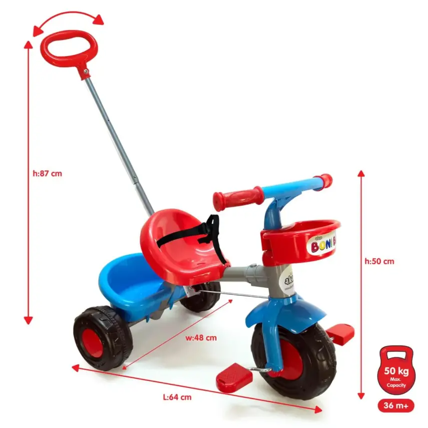 Boni Bike Ebeveyn Kontrollü Bisiklet Kırmızı - 3