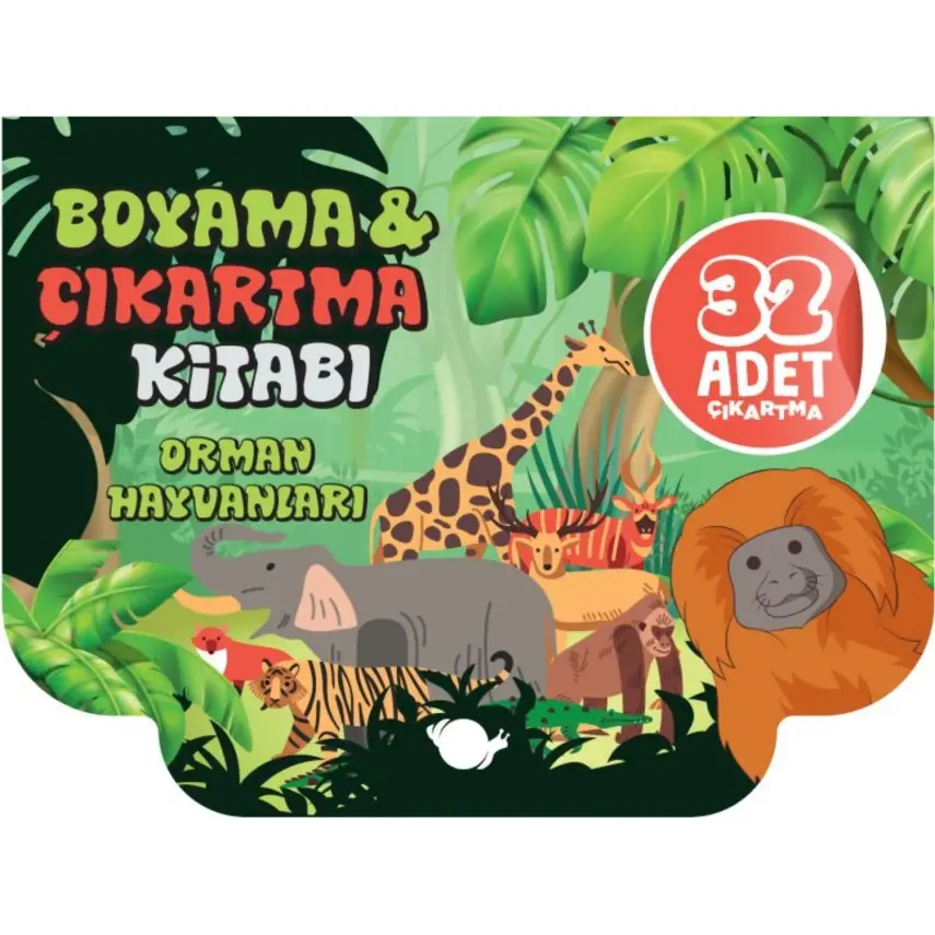 Boyama Çıkartma Kitabı Orman Hayvanları 32 Çıkartma - 1